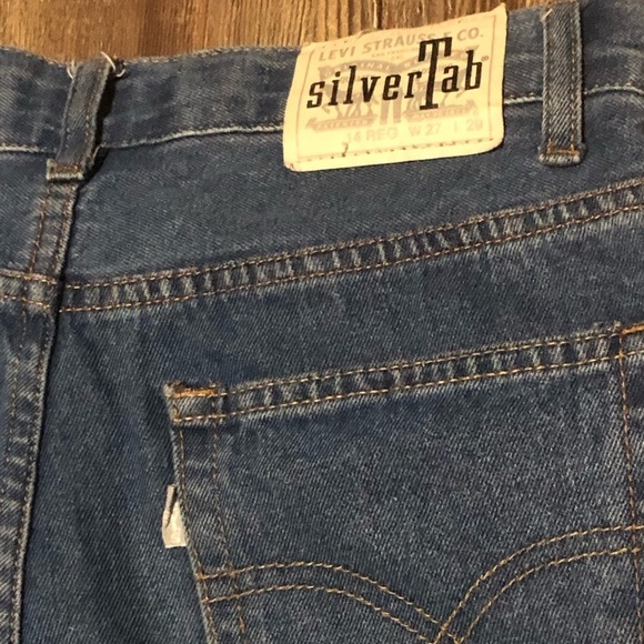 Vintage Levi's SilverTab Jeans Boys 14 Stay Loose High Rise Baggy Straight Leg - Picture 5 of 6